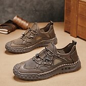 economico Sneakers Casual-Scarpe da ginnastica da uomo beige per attività all'aperto, con lacci, traspiranti, leggere e comode, ideali per escursionismo, viaggi, campeggio, passeggiate su sentieri, avventure all'aria aperta e per uno stile sportivo casual quotidiano.