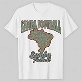  Meciul Mondial de Fotbal 2026 Ținute Tricou grafic Fotbal Inspirat de Brazilia Patriotic Tricou pentru Unisex Adulți Imprimare 3D pentru Petrecere Sport exterior