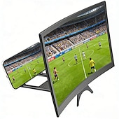 Недорогие Увеличительное стекло для экрана-14-дюймовый усилитель экрана мобильного телефона, удлинитель для мобильного телефона, зеркало, держатель для мобильного телефона