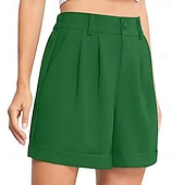 abordables Pantalones cortos bermudas-Mujer Bermudas Pantalón corto Pantalones cortos de verano Pantalones cortos de playa Vacaciones Moda Casual / Diario Corto Alta cintura Cremallera Bolsillo Cintura elástica Comodidad Secado rápido