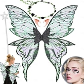 abordables Accessoires et plus-Médiéval Renaissance Ailes Accessoires Ear Cuffs Elfe Fée Papillon Déguisement Femmes Fantaisie Halloween Carnaval Performance LARP Foire de la Renaissance Adulte Plus d'accessoires