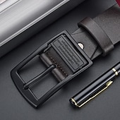 abordables Cinturones de hombre-Hombre Cinturón Ajustable Cuero de PU Vintage Ropa de calle Moderno Ocio Color sólido Negro Café Casual Diario Negocio Formal Cinturón de Cintura