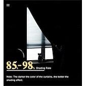 tanie Zasłona zaciemniająca-zasłona zaciemniająca Autohesion do okien, UV &amp;Roleta zaciemniająca, przeciwsłoneczna, samoprzylepna, blokująca światło, z taśmą magiczną, termoizolacyjna (ciemnoszara, 59x79 cali)