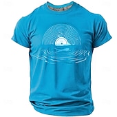 abordables Camisetas Gráficas de Música e Instrumentos-Hombre Música Argot divertido Camiseta Manga Corta Camiseta Impresión 3D Cuello Barco Camisa Moda Diario Diario Calle Negro Rojo Verano Primavera Ropa S M L XL XXL XXXL
