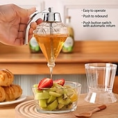 cheap Kitchen Utensils &amp; Gadgets-8oz Glass Diamond-Shaped Drip-Free Condiment Dispenser with Built-In Spout - Transparent Kitchen &amp; Restaurant Oil Bottle for Olive Oil, Vinegar, Soy Sauce - Elegant Sturdy Container, Versatile