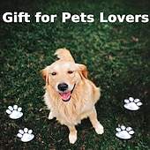 お買い得  地上のライト-かわいいソーラー足跡ライト4個パック、防水屋外ガーデンライト、庭、パティオ、花壇、芝生の装飾用のLED動物ヤードライト