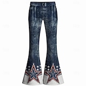  250e jubileum VS Retro vintage Jaren '70 Broeken Bell Bottom broek Hippie Schijf Hoge taille Kostuum Dames Maskerade 4 juli Feest Independence Day Volwassenen Broeken
