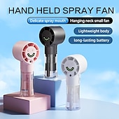 billiga Handhållna fläktar-USB-uppladdningsbar dimfläkt, bärbar handhållen minifläkt, höghastighetsfläkt, nano-dimkylning, perfekt för män och kvinnor, resor, camping och utomhusbruk