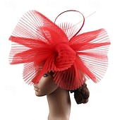 abordables Fascinadores-Fascinators Poliéster Boda Cumpleaños Vintage Estilo lindo Retro Con Tul Celada Sombreros