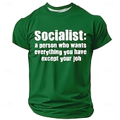  Maglietta politica divertente da uomo con la scritta "definizione di socialista", maglietta grafica conservatrice anti-socialista blu navy con stampa effetto invecchiato, regalo patriottico taglie