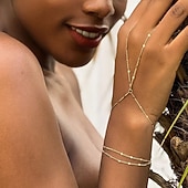 cheap Bracelets &amp; Bangles-Layered Thick Chain Vintage Theme Fashion Alloy Bracelet Jewelry Silver / Gold For Daily Gift Holiday