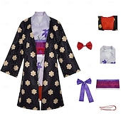 cheap Anime Costumes-Ocean Adventurer Straw Hat Pirate Anime Outfits Japanese Traditional Kimono Fancy Dress Cosplay Suits Halloween Carnival Costume For Women's Adults'