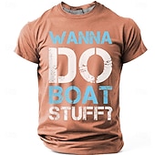voordelige Grappige T-shirts voor mannen-Heren T-shirt met retro nautische, boot- en watersportprint, distressed graphic, regular fit, geschikt voor het leven aan het meer of op het strand. Designer kleding in de maten S, M, L, XL, XXL en