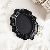 cheap Picture Frames-Vintage Black Resin Decorative Frame, Handmade Hand-Painted Ornate Wall Hanging Frame for DIY Wall Decor, Photo Display Frame, Home Wall Decoration Prop for Parties, Festivals