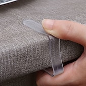 economico Forniture per eventi e feste-48 clip trasparenti per tovaglia, clip di fissaggio per tovaglia da cucina, clip per tovaglia per uso domestico, superficie antiscivolo invisibile, non è necessaria la foratura.