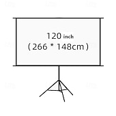cheap Projector Screens &amp; Accessories-Projector Screen with Stand, 16:9 HD 4K Portable Projection Screen for Indoor Outdoor Home Theater, Foldable Movie Screen with Tripod, Adjustable Height for Backyard Cinema &amp; Office Presentation