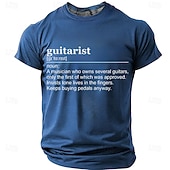  Per uomo Musica Divertente Chitarra Maglietta Manica Corta maglietta Stampa 3D Girocollo Camicia Moda Quotidiano Quotidiano Streetwear Blu Nero Rosso Estate Primavera Abbigliamento S M L XL XXL XXXL