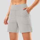 economico Pantaloncini Bermuda-Per donna Bermuda Chinos Shorts Vacanza Streetwear Casual Corto Vita media Tinta unica Tasca Fascia Elastica Comodo Traspirante Elasticizzato Quotidiano All'aperto Palestra Verde acqua Nero Rosa