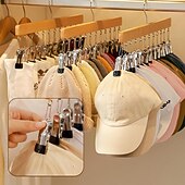 billiga Hemförvaring och krokar-garderobsorganisatör med 12 klämmor, platsbesparande hängande garderobsorganisatör, platsbesparande mössa, halsduk, klädnypor för jeans, kjolar, strumpor, byxgalgar med klämmor