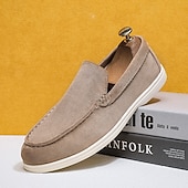 Χαμηλού Κόστους Casual loafers-Ανδρικά σουέτ μοκασίνια – άνετα καλοκαιρινά casual παπούτσια με μαλακή εσωτερική σόλα, αναπνεύσιμο άνω μέρος, ιδανικά για διακοπές στην παραλία, καθημερινή αναψυχή και ταξίδια