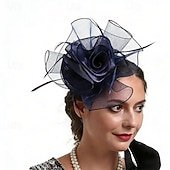 cheap Fascinators-Fascinators Feather Wedding Birthday Elegant Vintage Cute With Feather Flower Headpiece Headwear
