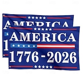 voordelige 250e Verjaardag-2 stuks Amerikaanse herdenkingsvlaggen voor het 250-jarig jubileum van Amerika, jaren van vrijheid, majestueus, patriottisch, 1776-2026, viering van het 250-jarig bestaan, 4 juli, onafhankelijkheid