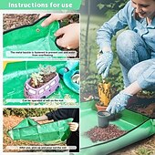 cheap Plant Care Accessories-6pcs Heavy-Duty Waterproof Folding Garden Mat with 3 Thickened Plant Care Cloths &amp; 3 Foldable Mats, Suitable for Indoor/Outdoor Use, Gardening, Repotting, Bonsai, Space-Saving Durable Design