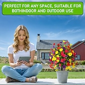 Недорогие Искусственные цветы-20-дюймовый колышек для искусственных цветов, декоративный садовый колышек для ипомеи, разноцветный, для двора. &amp;газон, прочный пластик, не выцветающий, всесезонное украшение