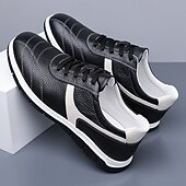 abordables Zapatillas Informales-Zapatillas casuales de piel sintética para hombre: zapatos ligeros y cómodos para caminar, viajes, salidas diarias y ropa de calle informal.