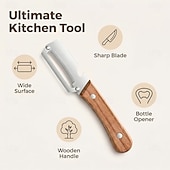 abordables Ustensiles et gadgets de cuisine-Acier Inoxydable Econome &amp; Râpe Multifonctionnel Multifonction