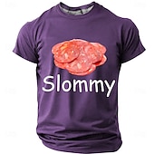  Men's Slommy Salami Food Funny Meme Graphic T-shirt Regular Fit Daily Wear Designer Clothing Apparel S M L Xl Xxl Xxxl