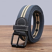 abordables Ceintures pour homme-Homme Ceinture Toile Streetwear Contemporain Loisir Rayure Bleu Noir Quotidien Extérieur Ceinture Taille