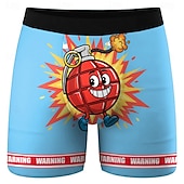 Недорогие Животные и птицы-Муж. Мультипликация С надписью Бомбить Эластичные боксерские трусы Плавки Боксерские шорты для плавания Веселая Повседневные Дом Пляжный отдых