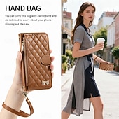 cheap 2026 Samsung Galaxy S26 Series-Phone Case For Samsung Galaxy S26 S26 Plus S26 Ultra Wallet Case Flip Cover Zipper with Wrist Strap Kickstand Retro TPU PU Leather
