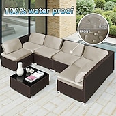 economico Copertura per Cuscini da Patio-Fodere impermeabili per cuscini da esterno, in seta di latte rivestita in TPU, tinta unita, elasticizzate, per divani componibili e set di divani da esterno.