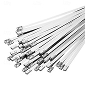 Недорогие зажимы и плоскогубцы-Пистолет для кабельных стяжек из нержавеющей стали со 100 металлическими стяжками длиной 11,8 дюймов, специальный инструмент для затягивания и обрезки стальных стяжек, детали для забора из