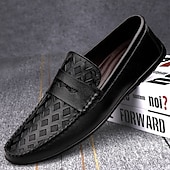 tanie Mokasyny casualowe-męskie mokasyny casualowe, przewiewna skóra ekologiczna, stylowy, wsuwany design, wygodne do noszenia na co dzień, do pracy i na miejskie wyjścia