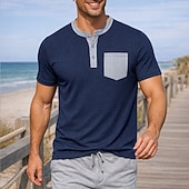 economico T-shirt e Canottiere da Corsa-Per uomo Blocco di colori T-shirt da corsa Maglia a compressione Maglia atletica Sport in alto Estate Tasche Manica Corta Traspirante Allenamento in Palestra Corsa Jogging Fitness Nero Rosso Blu