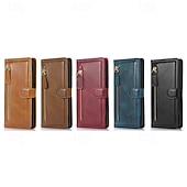economico 2026 Samsung Galaxy S26 Serie-telefono Custodia Per Samsung Galaxy S26 S26 Plus S26 Ultra Custodia Portafoglio Cerniera Protezione Completa Cavalletto Retrò Pelle PU