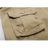 economico Classico-Per uomo Carico tattico Pantaloncini cargo Shorts Pantaloncini casual Tasca Elastico in vita Puro Semplice Tinta unita Lunghezza al ginocchio Casuale All'aperto Abbigliamento casual alla moda Moda