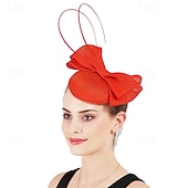 economico Fascinatori-Fascinator Lino Matrimonio Elegante Vintage Carino Con Fiocco Copricapo Copricapo
