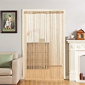 お買い得  ブラックアウトカーテン-出入り口用のストリングカーテン、キラキラビーズカーテン、ドア、タッセルビーズ、吊り下げフリンジ、ヒッピー、吊り下げパティオタッセルスクリーン、部屋の装飾、窓、壁の背景、ドア