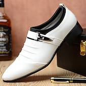economico Mocassini-mocassini formali da uomo in similpelle con fibbia – design elegante e sofisticato, ideali per riunioni di lavoro, eventi formali e occasioni speciali