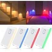 cheap Sensor Night Lights-2/4 Packs Stair Lights Indoor, RGB &amp; Warm White Motion Sensor Night Light, Color Changing Motion Sensor Light Indoor, Rechargeable Night Light for Stair,Hallway, Bathroom, Cabinet, Closet, Kitchen