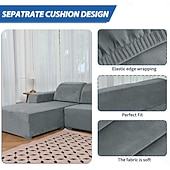 baratos Cobertura de Sofa-Capas elásticas para sofás de 1, 2, 3 e 4 lugares, capa para sofá modular em formato de L, capa protetora para sofá chaise longue, protetor de móveis para sala de estar.