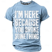  Hombre Argot divertido Camiseta Manga Corta Camiseta Impresión 3D Cuello Barco Camisa Moda Diario Diario Calle Azul Piscina Rojo Verano Primavera Ropa S M L XL XXL XXXL