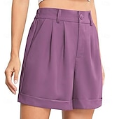 abordables Pantalones cortos bermudas-Mujer Bermudas Pantalón corto Pantalones cortos de verano Pantalones cortos de playa Vacaciones Moda Casual / Diario Corto Alta cintura Cremallera Bolsillo Cintura elástica Comodidad Secado rápido