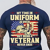ieftine Tricouri patriotice 250-4 Iulie 2026 250 de ani de Ziua Memorială Tricou pentru bărbați Imprimare 3D Steaua Statelor Unite cu guler rotund Tricou cu mânecă scurtă Stradă zilnică
