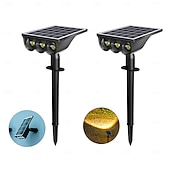 olcso Pathway Lights &amp; Lanterns-1 db kültéri napelemes fali spotlámpa, IP55 vízálló, 3 LED gyöngy, polip dizájn, kettős rögzítési lehetőség, dekoratív LED tájvilágítás kertbe, udvarra, ösvényre, gyepre, teraszra