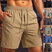 ieftine Șorturi de alergare-Bărbați Σορτς για τρέξιμο Pantaloni scurți sportivi Pantaloni Sport de Sală Cordon Buzunare Pantaloni scurți Zilnic În aer liber sportiv Vară Confortabil la umezeală Respirabil Gimnastică antrenament